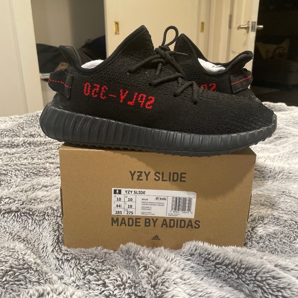 Size 9.5 Men’s Yeezy Boost 350 Bred - Picture 1 of 4